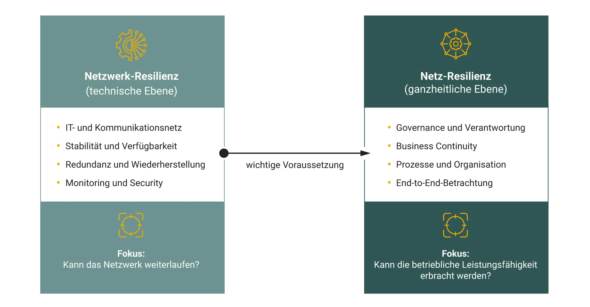 Vergleich Netzwerk- und Netz-Resilienz