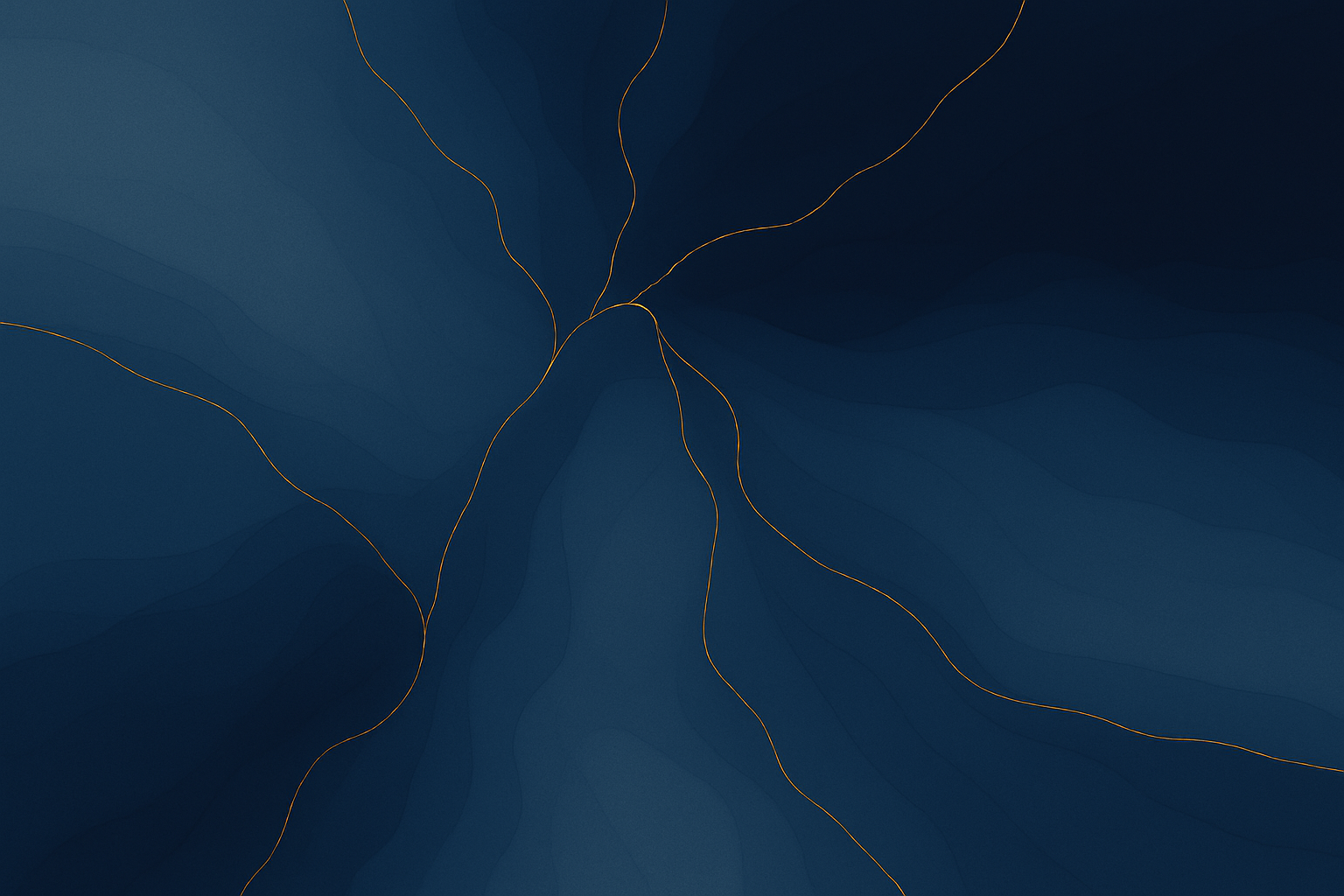 Abstrakte goldene Linien auf dunklem blauem Hintergrund